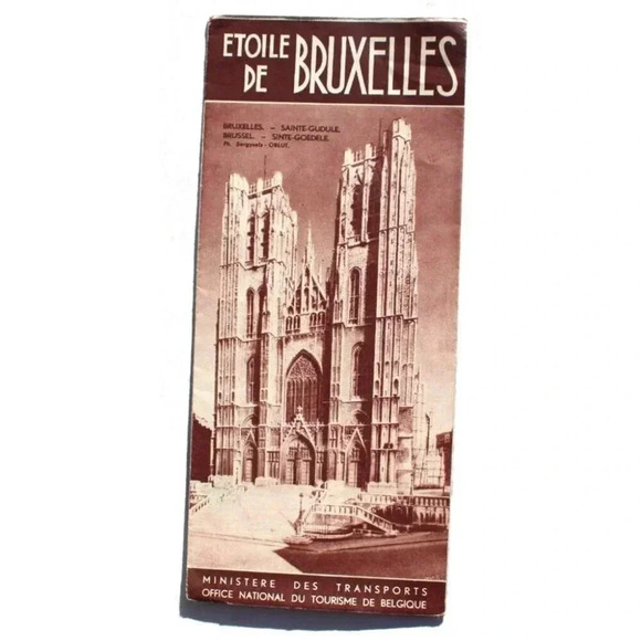 Antique Etoile De Bruxelles3 National Tourist Office Belgium Tour Guide Brochure - Picture 1 of 3
